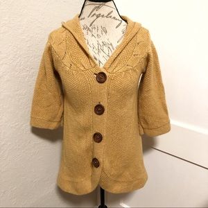 Anthropologie Sleeping on Snow Hooded Cardigan Sweater